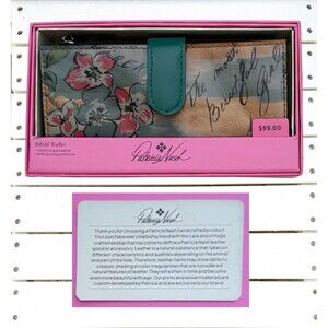 Patricia Nash Leather Nazari Bifold Wallet "Beautiful Girl" NWT